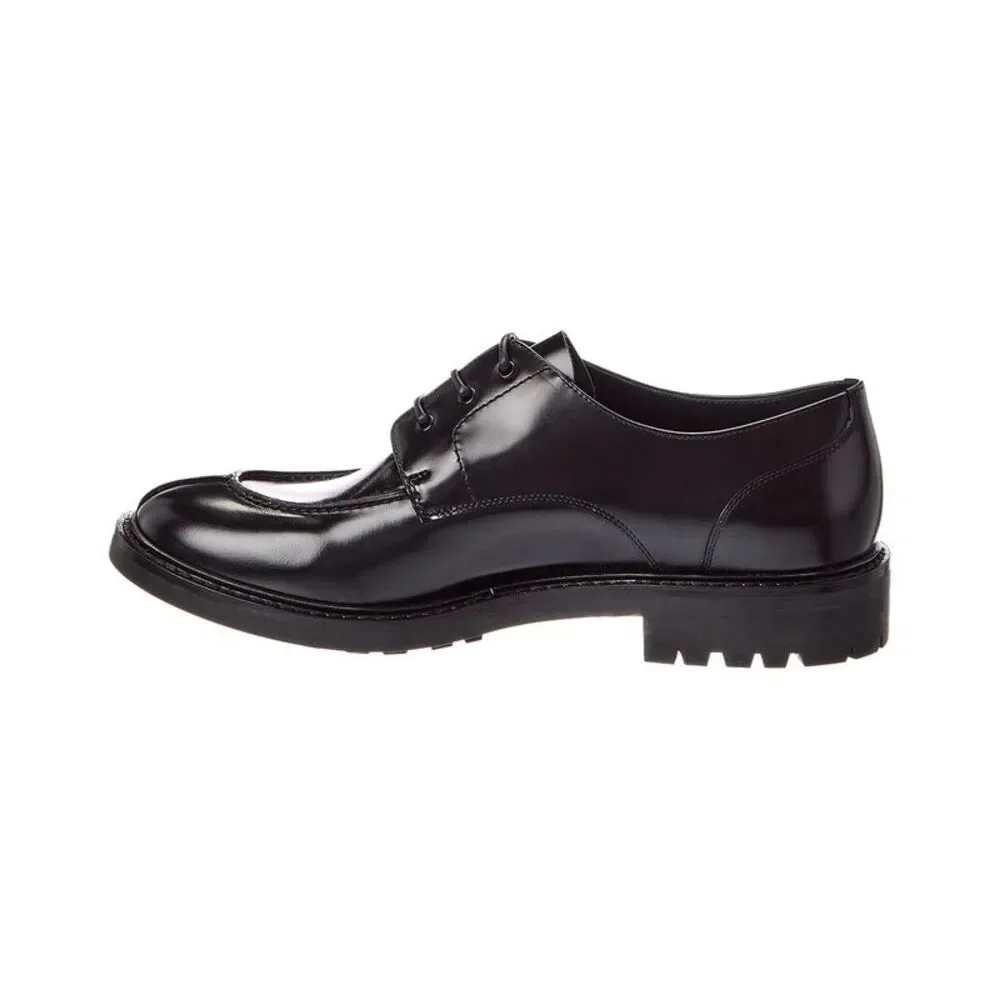 Saint Laurent Lino Leather Derby, Black